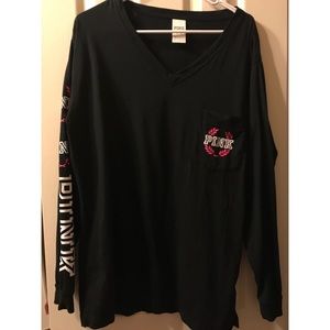 PINK Long Sleeve Campus Tee
